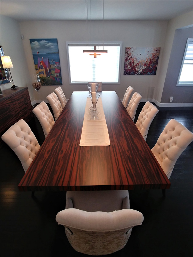 Custom wood furniture Laurentians